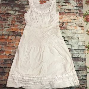Tory Burch White Sleeveless Flare Dress Size 4